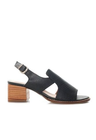 Sandalia Tacon Para Mujer H-EVA NEGRO CUERO ZAVATTY Zavatty