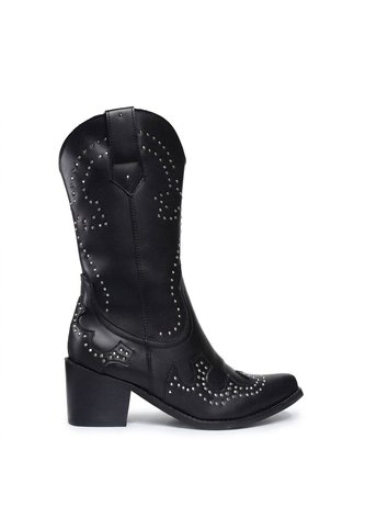 Bota Texana Corta Para Mujer 1843-Z691 NEGRO ZAVATTY Zavatty