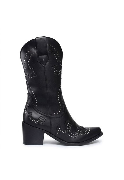 Bota Texana Corta Para Mujer 1843-Z691 NEGRO ZAVATTY