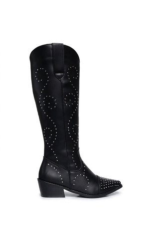 Bota Texana Larga Para Mujer 1836-Z691 NEGRO ZAVATTY Zavatty