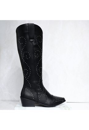 Bota Texana Larga Para Mujer 1836-Z691 NEGRO ZAVATTY