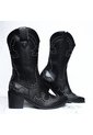 Bota Texana Corta Para Mujer 1843-Z691 NEGRO ZAVATTY de Zavatty