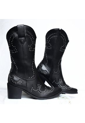 Bota Texana Corta Para Mujer 1843-Z691 NEGRO ZAVATTY