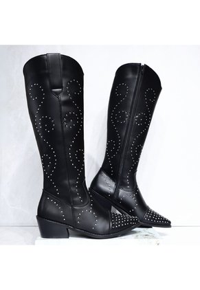 Bota Texana Larga Para Mujer 1836-Z691 NEGRO ZAVATTY