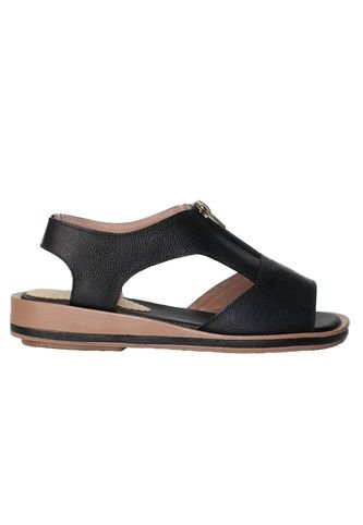 Sandalia Plana Para Mujer H-NOHEMY NEGRO CUERO ZAVATTY Zavatty