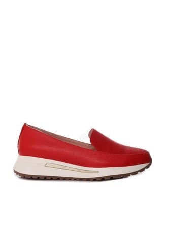 Mocasin Para Mujer H-GINA ROJO CUERO ZAVATTY Zavatty