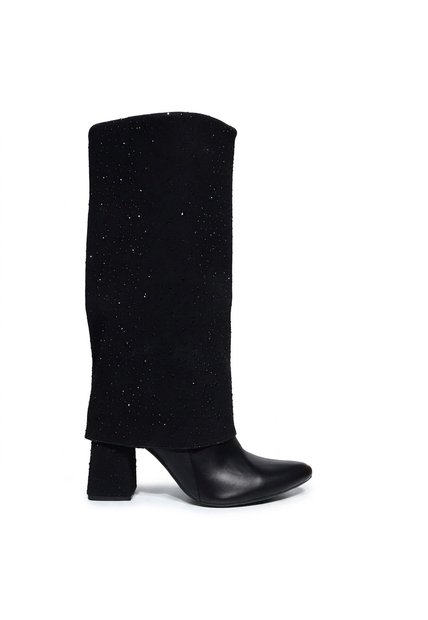 Bota Para Mujer 1559-Z279 NEGRO BRILLANTE ZAVATTY