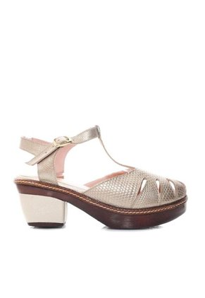 Sandalia Para Mujer H-SILVIA METAL ARENA CUERO ZAVATTY