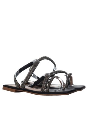 Sandalia Plana Para Mujer 1300-Z562 NEGRO ZAVATTY