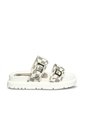 Sandalia Plana Para Mujer H-CAMILA CUADROS BEIGE ZAVATTY de Zavatty