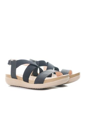 Sandalia Plana Para Mujer 1019-Z83 NEGRO CAFE ZAVATTY