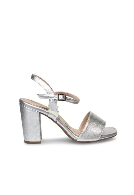 Sandalia Tacon Para Mujer 7593-Z522 PLATA BRILLANTE ZAVATTY