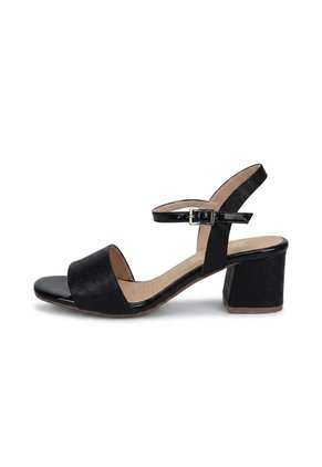 Sandalia Tacon Para Mujer 593-Z522 NEGRO BRILLANTE ZAVATTY