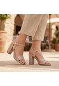Sandalia Tacon Para Mujer 7593-Z522 CHAMPAÑA BRILLANTE ZAVATTY de Zavatty