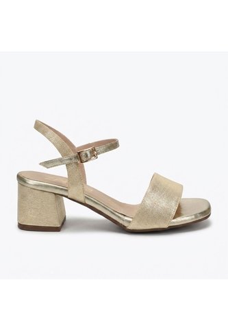 Sandalia Tacon Para Mujer 593-Z522 CHAMPAÑA BRILLANTE ZAVATTY Zavatty