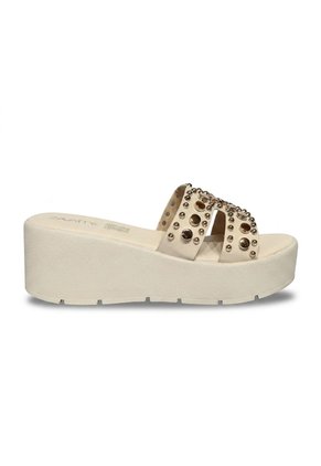 Plataforma Alta Para Mujer 908-Z726 BEIGE ZAVATTY
