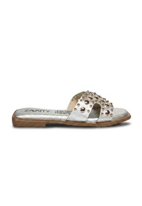 Sandalia Plana Para Mujer 1002-Z148 PLATA ZAVATTY