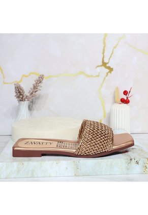 Sandalia Plana Para Mujer 2819-Z197 ORO ROSA ZAVATTY