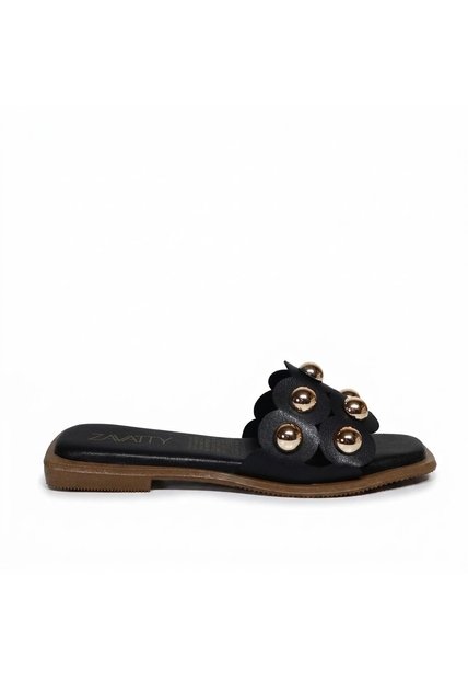 Sandalia Plana Para Mujer 1006-Z148 NEGRO ZAVATTY