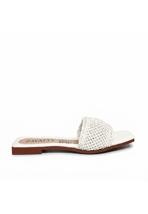 Sandalia Plana Para Mujer 2819-Z197 PERLA X BEIGE ZAVATTY