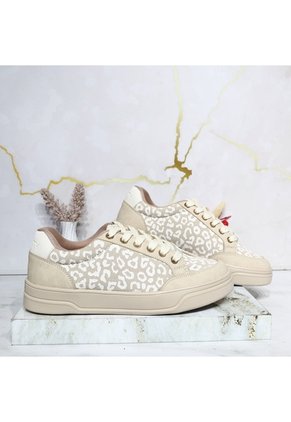Tenis Para Mujer 233-Z273 BEIGE ZAVATTY