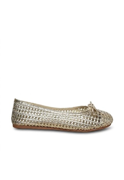 Baleta Para Mujer 3100-Z720 CHAMPAÑA TEJIDO ZAVATTY
