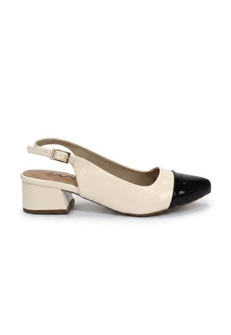 Baleta Para Mujer AS294-Z610 BEIGE CHAROL X NEGRO CHAROL ZAVATTY Zavatty