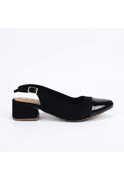 Baleta Para Mujer AS294-Z610 NEGRO NOBUCK X CHAROL ZAVATTY