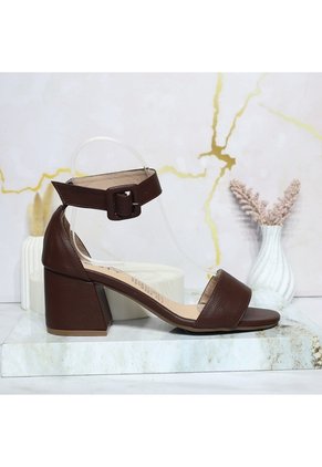 Sandalia Tacon Para Mujer 2350-Z148 CAFE ZAVATTY