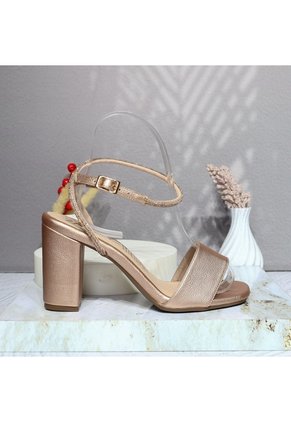 Sandalia Tacon Para Mujer 2729-Z148 ORO ROSA ZAVATTY