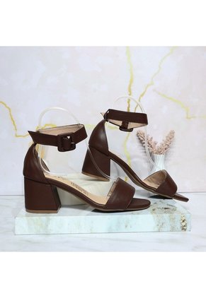Sandalia Tacon Para Mujer 2350-Z148 CAFE ZAVATTY