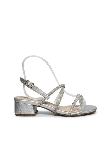 Sandalia Tacon Para Mujer 2730-Z148 PLATA ZAVATTY