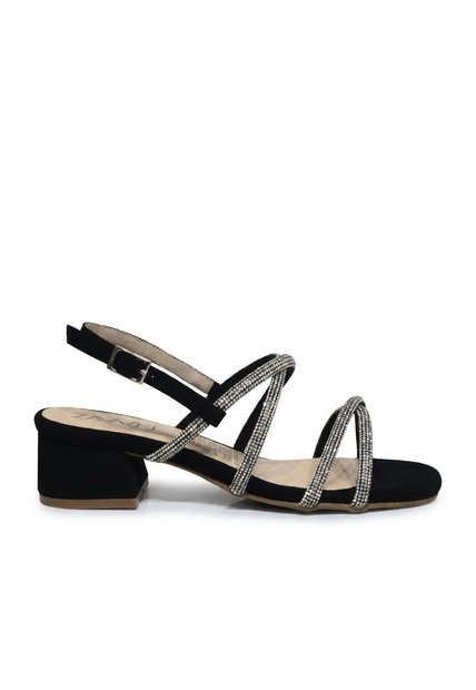 Sandalia Tacon Para Mujer 2730-Z148 NEGRO NOBUCK ZAVATTY