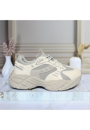 Tenis Para Mujer 125-Z329 BEIGE X GRIS ZAVATTY
