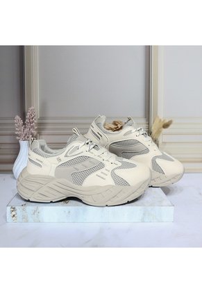 Tenis Para Mujer 125-Z329 BEIGE X GRIS ZAVATTY