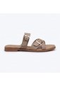 Sandalia Plana Para Mujer 25C36-Z19 TAUPE CUERO ZAVATTY de Zavatty