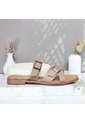 Sandalia Plana Para Mujer 25C36-Z19 TAUPE CUERO ZAVATTY de Zavatty