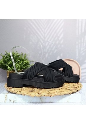 Sandalia Plana Para Mujer 2504-Z457 NEGRO ZAVATTY
