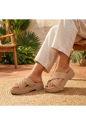 Sandalia Plana Para Mujer 2504-Z457 NUDE ZAVATTY