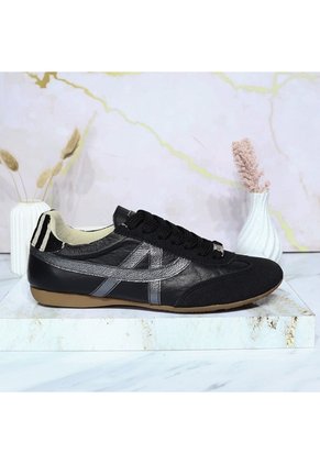 Tenis Para Mujer A202-Z495 NEGRO X PLOMO CUERO ZAVATTY