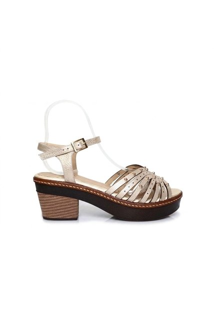 Sandalia Para Mujer 6334-Z06 ORO CUERO ZAVATTY