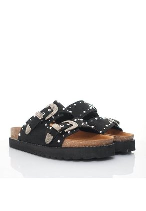 Sandalia Plana Para Mujer 1001-Z683 NEGRO ZAVATTY