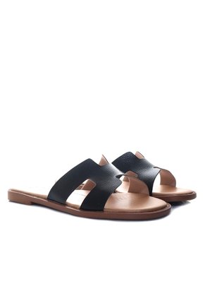 Sandalia Plana Para Mujer HERMES-Z19 NEGRO ZAVATTY
