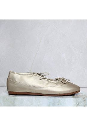 Sandalia Cuero Para Mujer 009-Z720 CHAMPAÑA ZAVATTY