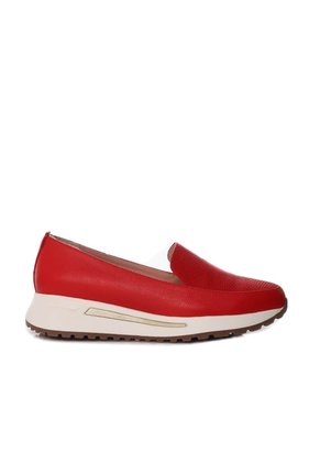 Mocasin Para Mujer H-GINA ROJO CUERO ZAVATTY