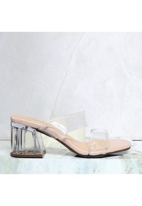 Sandalia 5 1/2 Transparente Para Mujer 2460-Z148 NUDE CHAROL X ACETATO ZAVATTY