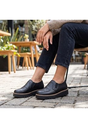 Mocasin Para Mujer H-SOFIA NEGRO CUERO ZAVATTY