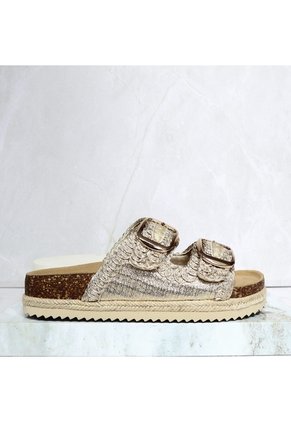 Sandalia Canoa Para Mujer 26109-Z718 DORADO ZAVATTY