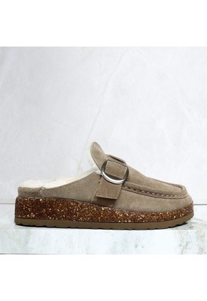 Zueco Para Mujer 26111-Z718 TAUPE CUERO ZAVATTY