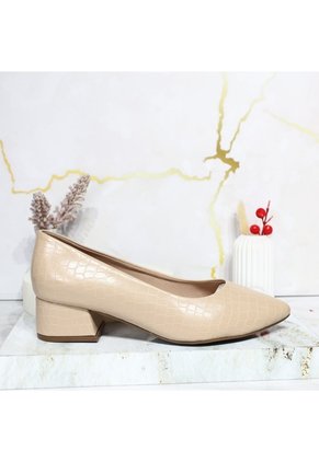 Tacon Para Mujer 3009-Z148 CREMA COCODRILO ZAVATTY